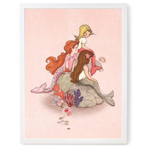 Mermaids Print, Belle and Boo