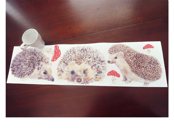 Hedgehog Family Wall Stickers
