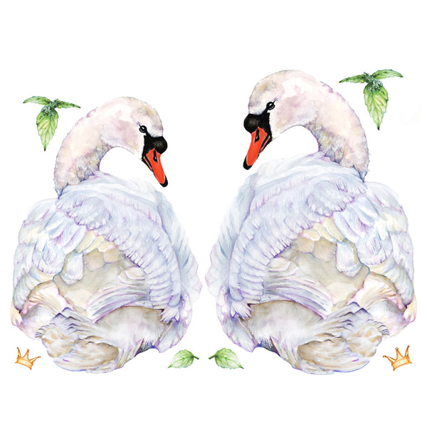 Swans Pair Wall Stickers