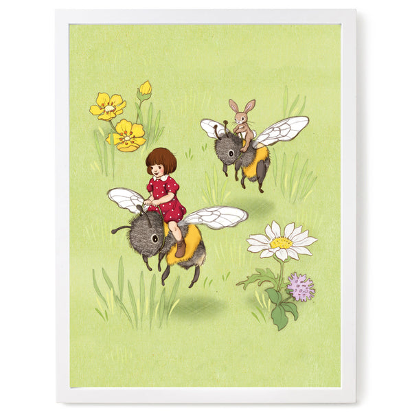 Bumblebee Adventure Print by Belle and Boo