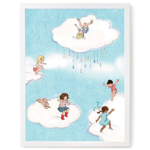 Cloud Jumping Print, Belle and Boo