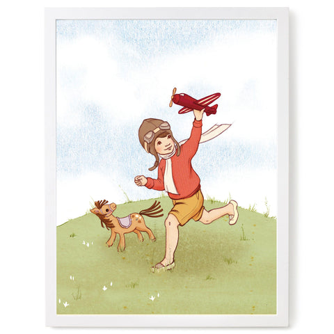 Little Aviator Print, Belle and Boo