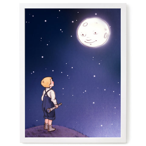 Man in the Moon Print by Belle and Boo