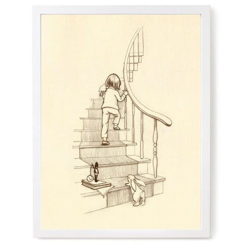 Up the Stairs Print by Belle and Boo