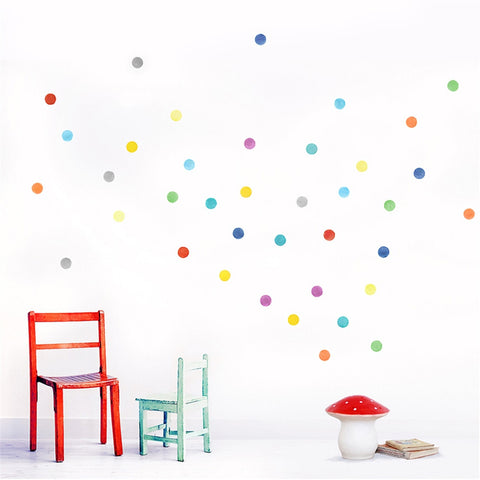 Watercolour Confetti Dots Wall Stickers