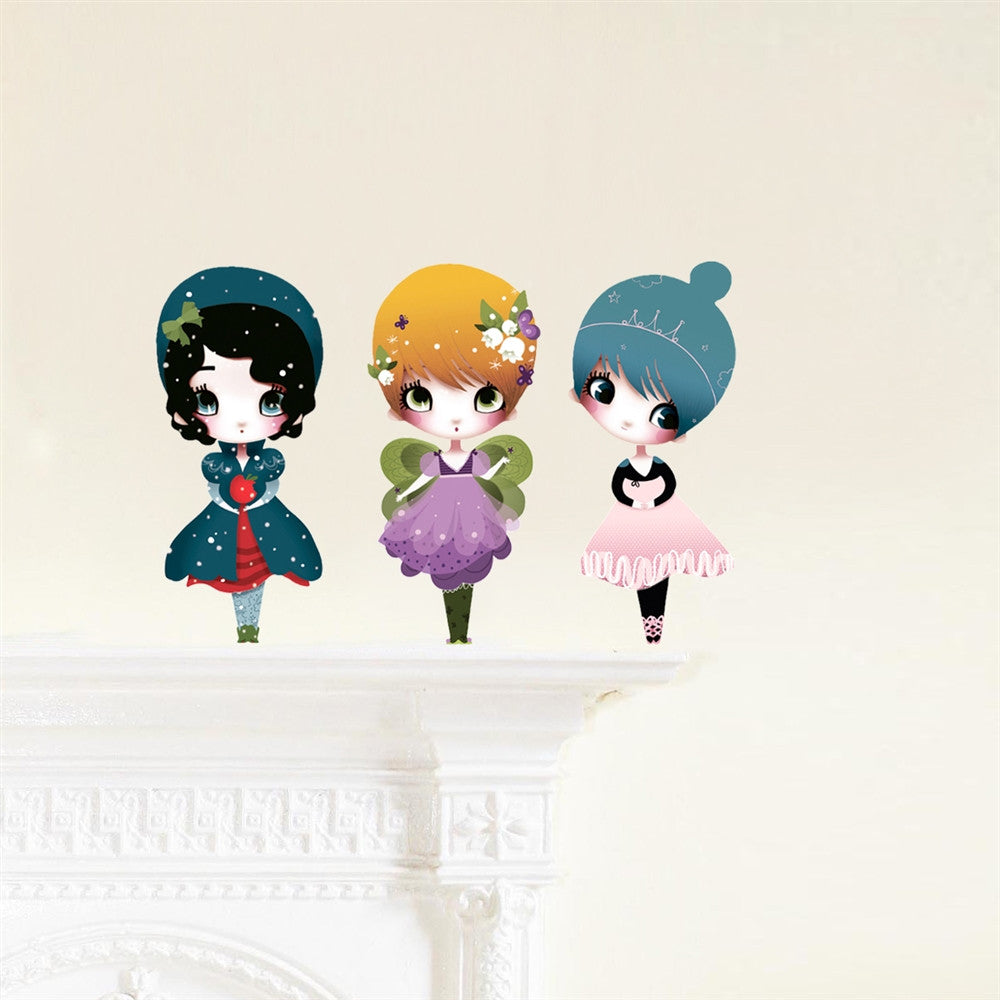 Dolls Wall Stickers, 3 Dolls