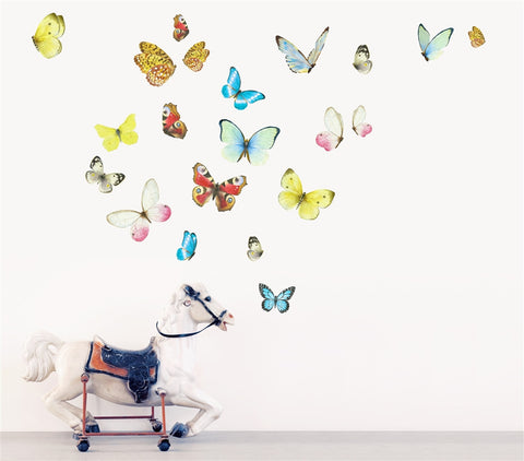 Watercolour Butterflies Wall Decals