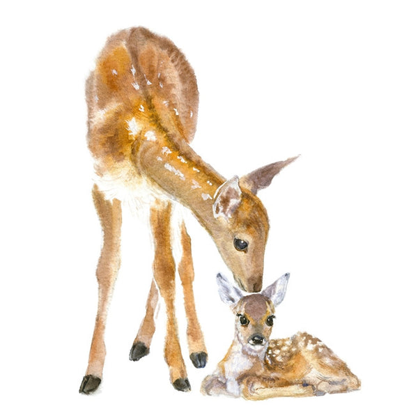 Deer & Fawn Print