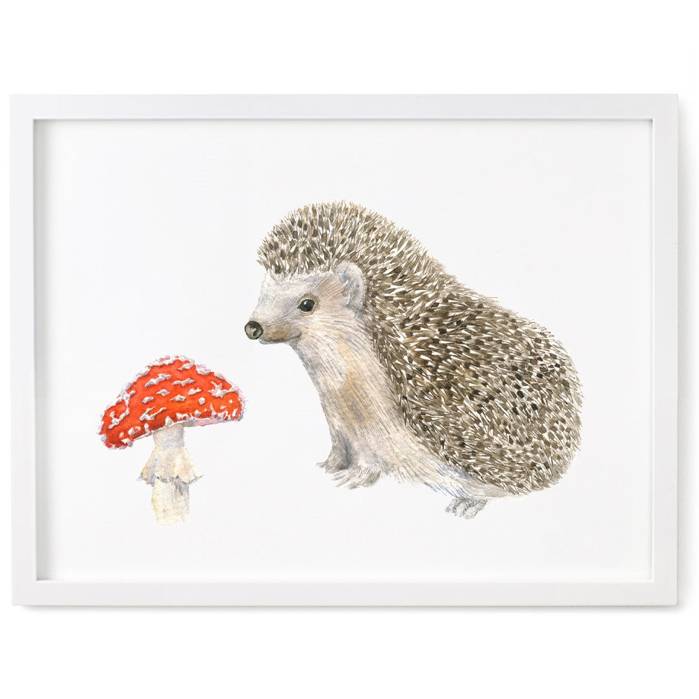 Hedgehog & Toadstool Print