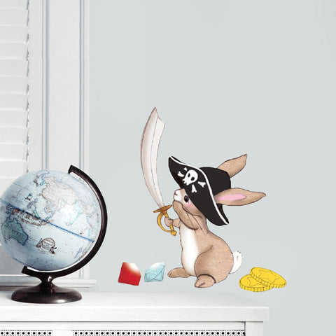 Pirate Boo Bunny Wall Stickers